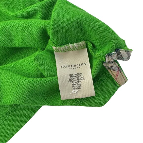 Burberry Men's Cotton Polo Collared Shirt Green - Picture 6 of 6